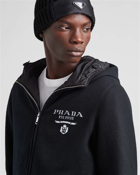 prada convertible down jacket|Prada cropped cashmere down jacket.